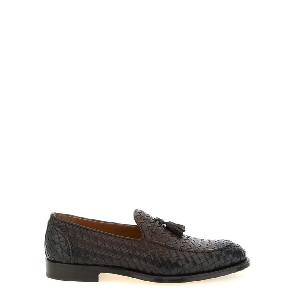 Doucal's Brown Calfskin Slip-On Men's Loafers
